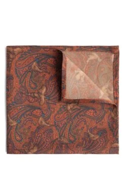 Paisley Pheasant Silk Handkerchief