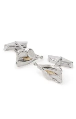 Solid Silver & 24 Carat Gold Cufflinks