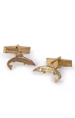 Men’s Simon Kemp Trout Gold Cufflinks