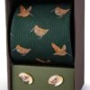 Woodcock Cufflink & Tie Set