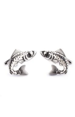 Fish And Reel Silk Tie And Cufflinks -Bruar Heritage Sales Store TK02220MOSSGREEN 2