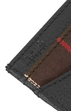 Men's Barbour Debossed Card Holder -Bruar Heritage Sales Store TK23007BLACK 3