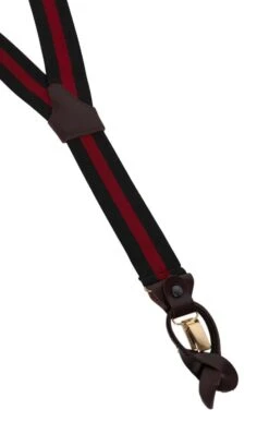 Men's Two In One Braces -Bruar Heritage Sales Store TK61520GRNREDSTRP 1