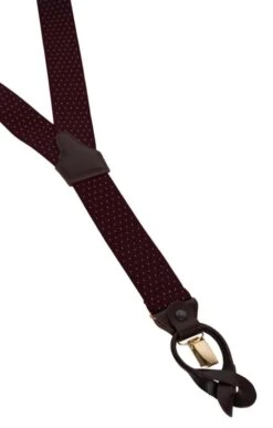 Men's Two In One Braces -Bruar Heritage Sales Store TK61520MAROONMINIDT 1