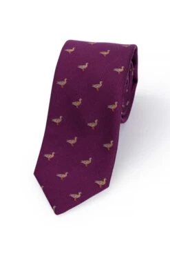 Partridge Wool Blend Tie -Bruar Heritage Sales Store TL12995PURPLE 1