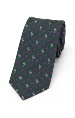 Men's Flamingo Woven Silk Tie