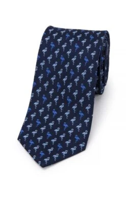 Men's Flamingo Woven Silk Tie