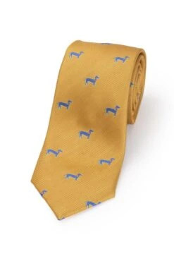 Sausage Dog Woven Silk Tie