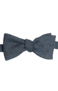 Mens's Wool Houndstooth Bow Tie