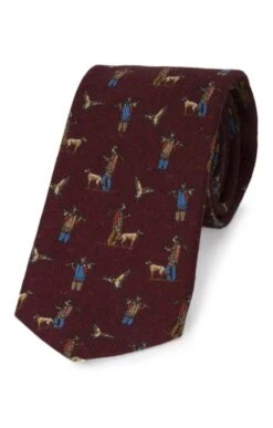 Men's Italian Printed Wool Shooting Tie