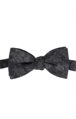 Men's Italian Printed Wool Paisley Bow Tie
