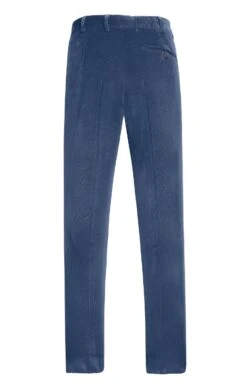Men's Single Pleat Stretch Cord Trousers -Bruar Heritage Sales Store TP10193BLUE 3