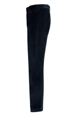 Men's Single Pleat Stretch Cord Trousers -Bruar Heritage Sales Store TP10193NAVY 1
