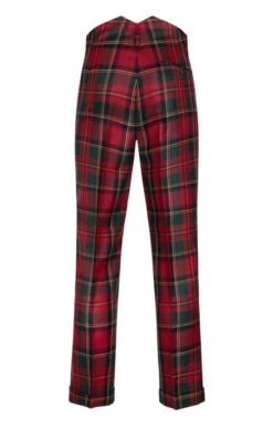 Men's Plaid Trousers -Bruar Heritage Sales Store TP10200MUTEDRED 3