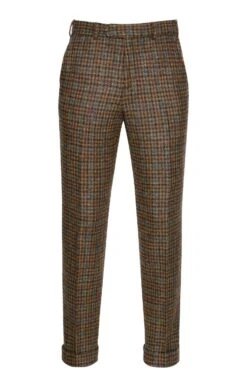 Men's Harris Tweed Trousers -Bruar Heritage Sales Store TP30300LODENWINEGC 1