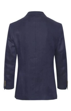 Men's Herringbone Pure Linen Jacket -Bruar Heritage Sales Store TR10025NAVY 2