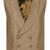 Men's Double Breasted Linen Waistcoat