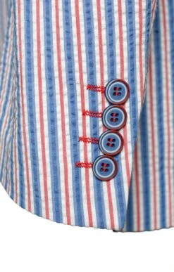 Men's Gurteen Seersucker Stripe Jacket -Bruar Heritage Sales Store TR23502BLUEREDWHITE 2