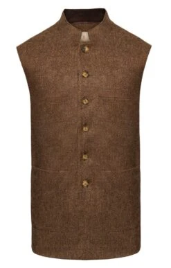 Men's Sporting Waistcoat -Bruar Heritage Sales Store TR30185DEEPCARAMELBCORN 1