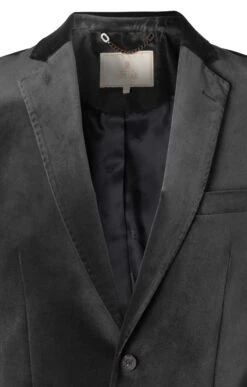 Men's Single Breasted Velvet Jacket -Bruar Heritage Sales Store TR30260BLACK 2