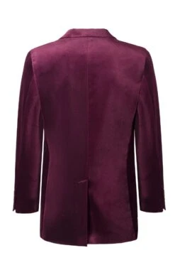 Men's Single Breasted Velvet Jacket -Bruar Heritage Sales Store TR30260BURGUNDY 1