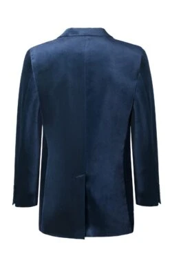 Men's Single Breasted Velvet Jacket -Bruar Heritage Sales Store TR30260NAVY 2