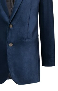 Men's Single Breasted Velvet Jacket -Bruar Heritage Sales Store TR30260NAVY 4
