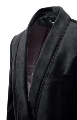 Men's Double Breasted Velvet Jacket -Bruar Heritage Sales Store TR30265BLACK 2