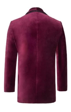 Men's Double Breasted Velvet Jacket -Bruar Heritage Sales Store TR30265BURGUNDY 1