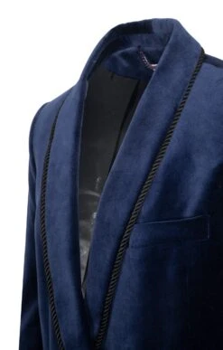 Men's Double Breasted Velvet Jacket -Bruar Heritage Sales Store TR30265NAVY 3