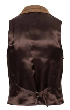 Men's Saxony Tweed Waistcoat -Bruar Heritage Sales Store TR30375BARKBRACKENCHK 2