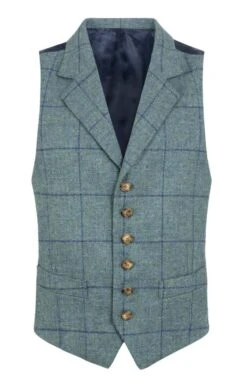 Men's Saxony Tweed Waistcoat -Bruar Heritage Sales Store TR30375BLUELOVATWP 1