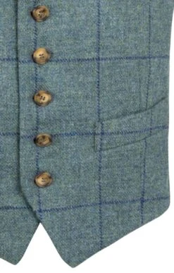 Men's Saxony Tweed Waistcoat -Bruar Heritage Sales Store TR30375BLUELOVATWP 3