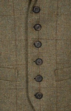 Men's Saxony Tweed Waistcoat -Bruar Heritage Sales Store TR30375PINEBARKWP 2