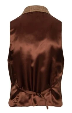 Men's Saxony Tweed Waistcoat -Bruar Heritage Sales Store TR30375RUSTBRNNAILHD 2