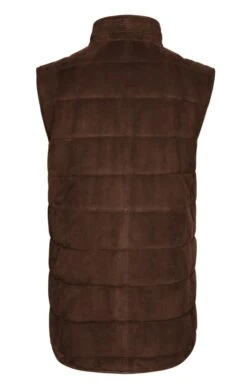 Men's Goat Suede Quilted Waistcoat -Bruar Heritage Sales Store TR30840BROWN 2