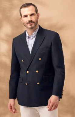 Men's Double Breasted Merino Blazer