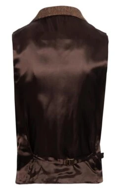 Men's Single Breasted Harris Tweed Waistcoat -Bruar Heritage Sales Store TR40603MAHOGANYPTOOTH 2