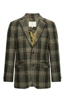 Men's Harris Tweed Jacket -Bruar Heritage Sales Store TR40673LODENWINEPLAID 1