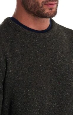 Men's Barbour Tisbury Crew Sweater -Bruar Heritage Sales Store TS09900DKSEAWEED 2