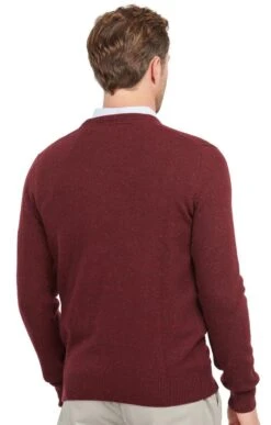 Men's Barbour Tisbury Crew Sweater -Bruar Heritage Sales Store TS09900RUBY 1
