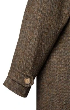 Men's Harris Tweed Raglan Coat -Bruar Heritage Sales Store TS12395BRNGREENHBOC 3