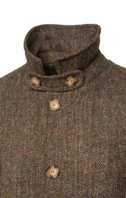 Men's Harris Tweed Raglan Coat -Bruar Heritage Sales Store TS12395BRNGREENHBOC 4