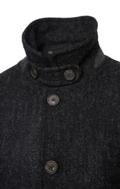 Men's Harris Tweed Raglan Coat -Bruar Heritage Sales Store TS12395CHARCOALHB 3