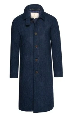 Men's Harris Tweed Raglan Coat -Bruar Heritage Sales Store TS12395DENIMHB 1