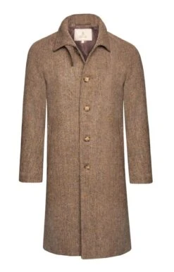 Men's Harris Tweed Raglan Coat -Bruar Heritage Sales Store TS12395OATMEALHB 1