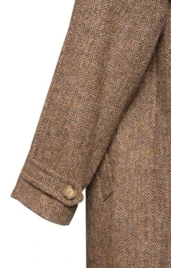 Men's Harris Tweed Raglan Coat -Bruar Heritage Sales Store TS12395OATMEALHB 3