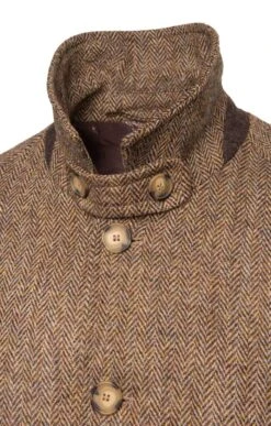 Men's Harris Tweed Raglan Coat -Bruar Heritage Sales Store TS12395OATMEALHB 4