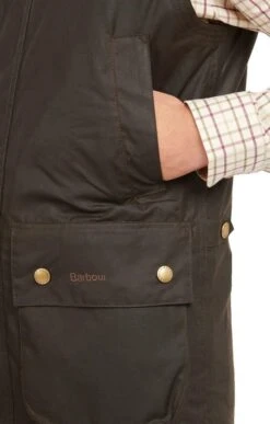 Men's Barbour Westmorland Wax Gilet -Bruar Heritage Sales Store TS21409OLIVE 3