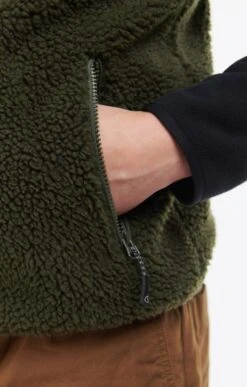 Men's Barbour Hopsen Fleece Gilet -Bruar Heritage Sales Store TS22168OLIVE 2